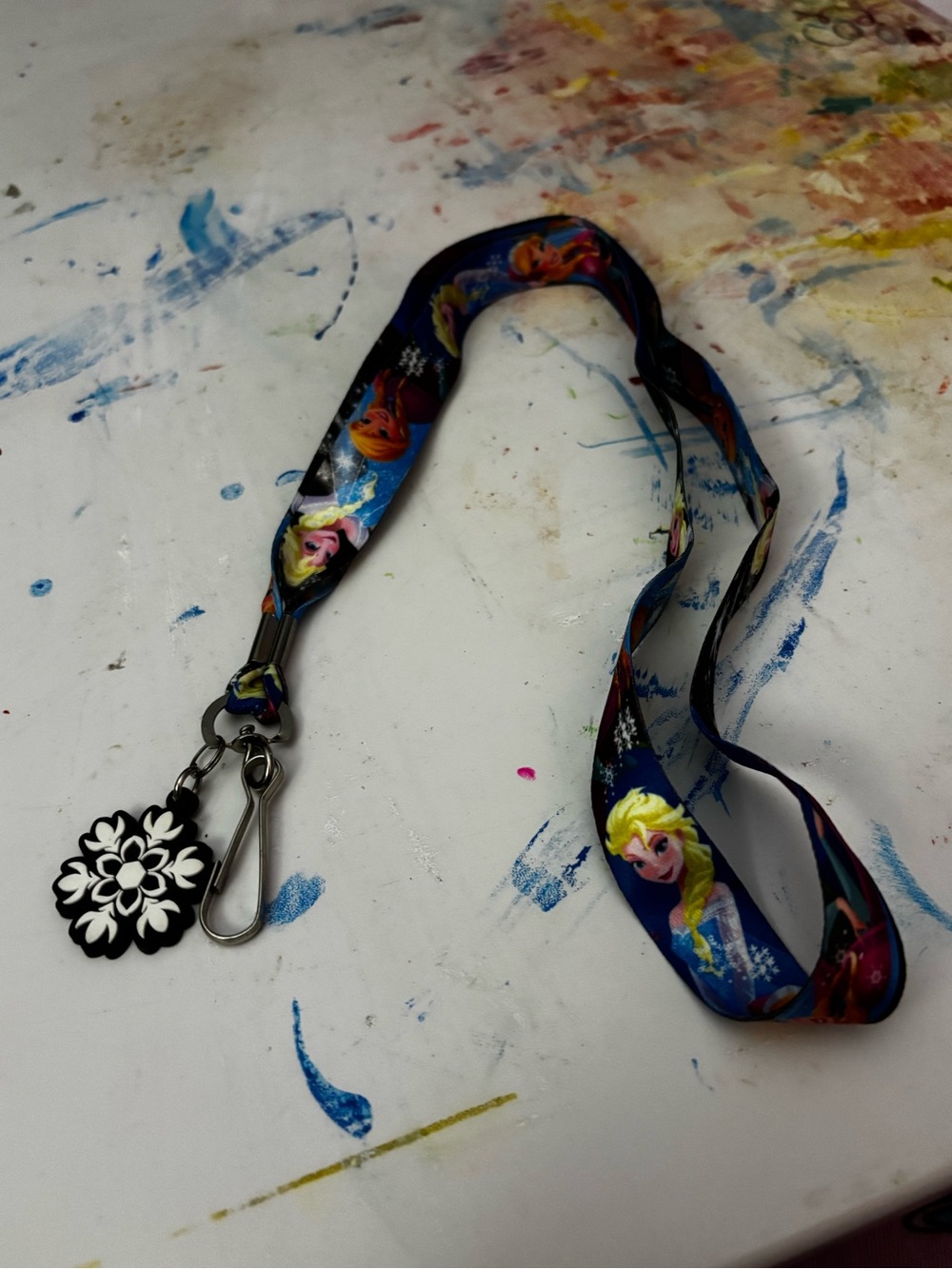 Disney Frozen Anna & Elsa Lanyard with Snowflake Charm